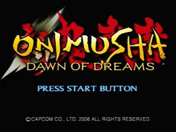 Onimusha - Dawn of Dreams screen shot title